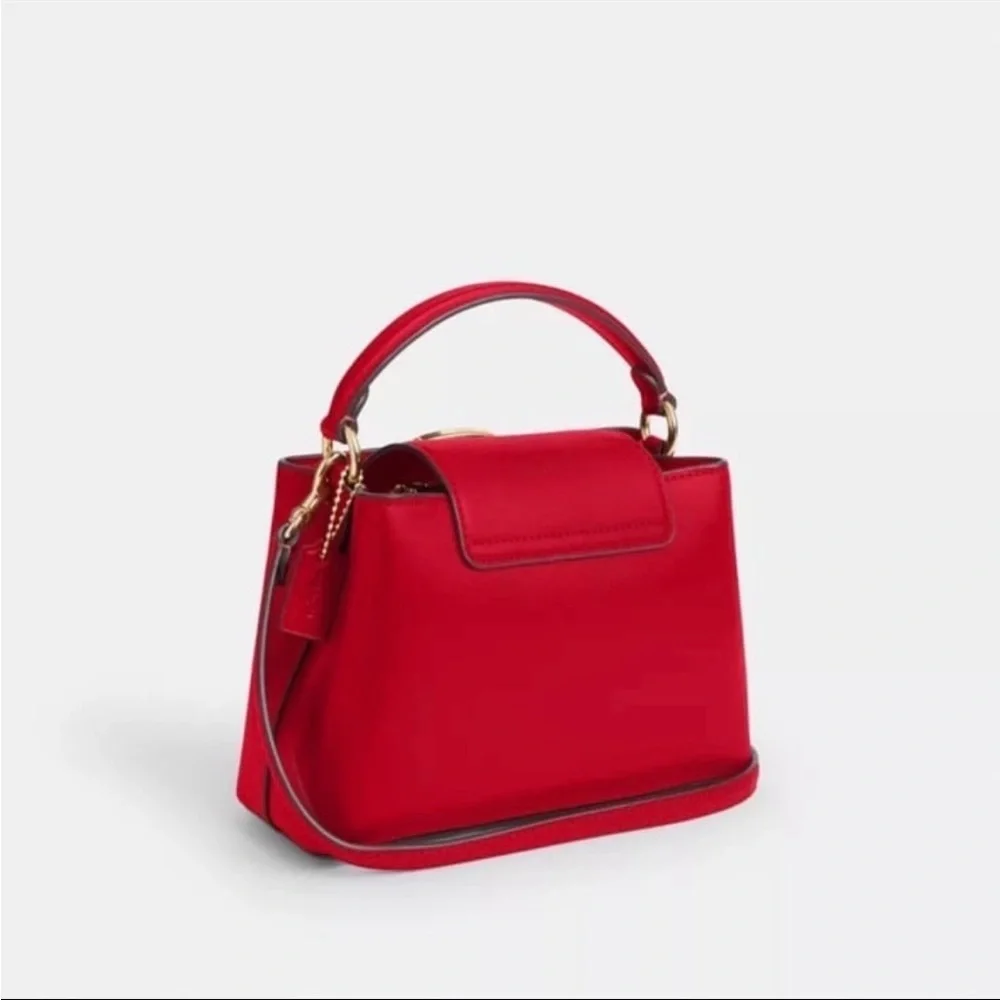 NWT！2PCS COACH Eliza Mini Carryall Bag（CW040）Gold/BoRed  and Eliza Wallet（CP254） - Picture 8 of 16